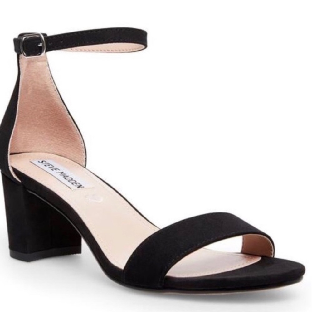 Girl's Steve Madden Black JCarrson Ankle Strap Faux Suede Sandal Size 7